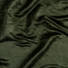 Paloma Bed Skirt | Juniper | A close up of charmeuse fabric in Juniper, a deep green tone.