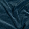 Harlow Blanket | Midnight | A close up of cotton velvet fabric in midnight, a rich indigo tone.