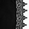Frida Pillowcase (Single) | Corvino | A close up of lace trimmed linen fabric in Corvino, a black tone