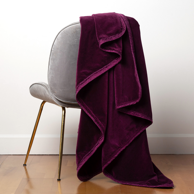Velvet throw deals blanket