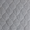 Harlow Yardage (Quilted) | Cloud | A close up of quilted cotton velvet fabric in cloud, a soft, subtle sky blue-grey.