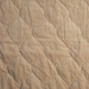 Harlow Yardage (Quilted) | Honeycomb | A close up of quilted cotton velvet fabric in honeycomb, a warm golden tone.