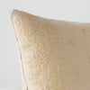Ines Throw Pillow | Honeycomb | Close-up of pillow corner, showcasing the embroidery pattern detail.