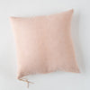 Ines Throw Pillow | Rouge | pillow on a white background - overhead view.