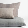 Ines Throw Pillow | embroidered midweight linen throw pillows straight on against a white background.