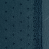 Ines Swatch | Midnight | A close up of embroidered midweight linen fabric in midnight, a rich indigo tone.