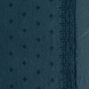 Ines Sham | Midnight | A close up of embroidered midweight linen fabric in midnight, a rich indigo tone.