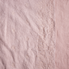 Ines Yardage with Vertical Bands | Rouge | A close up of embroidered midweight linen fabric in rouge, a mid-tone blush pink.