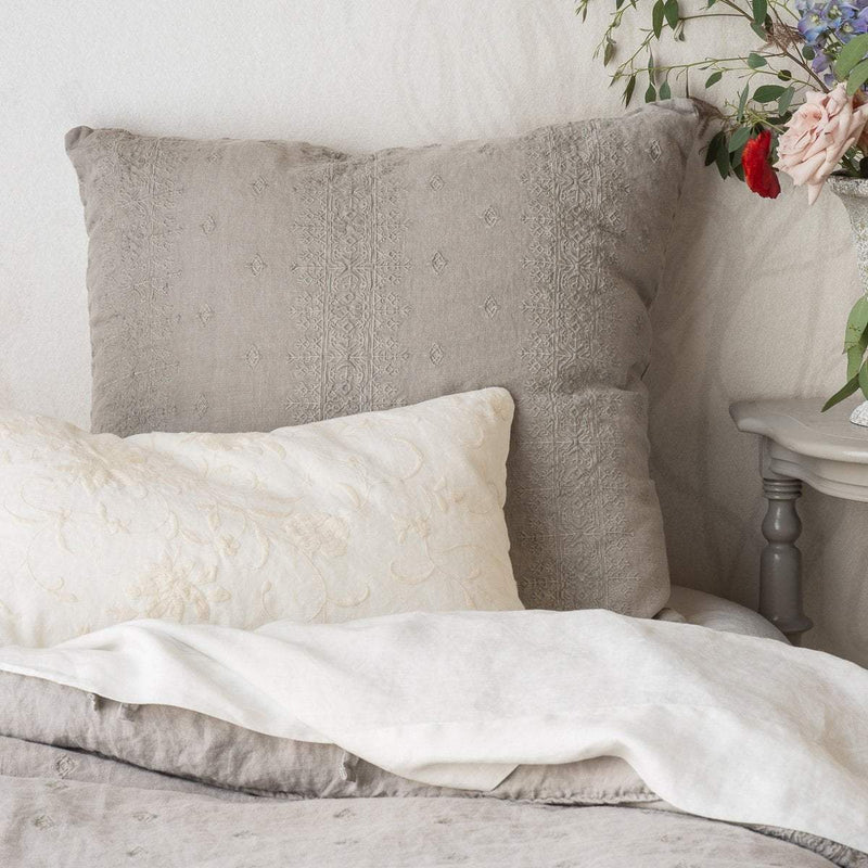 White fur hot sale euro sham