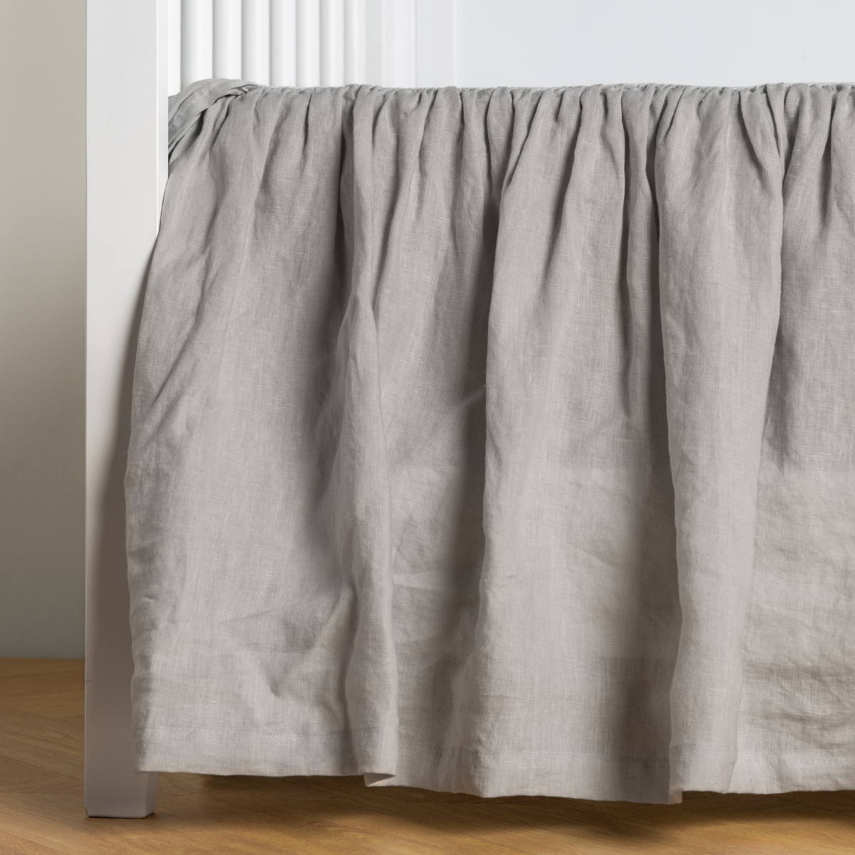 White linen crib skirt new arrivals