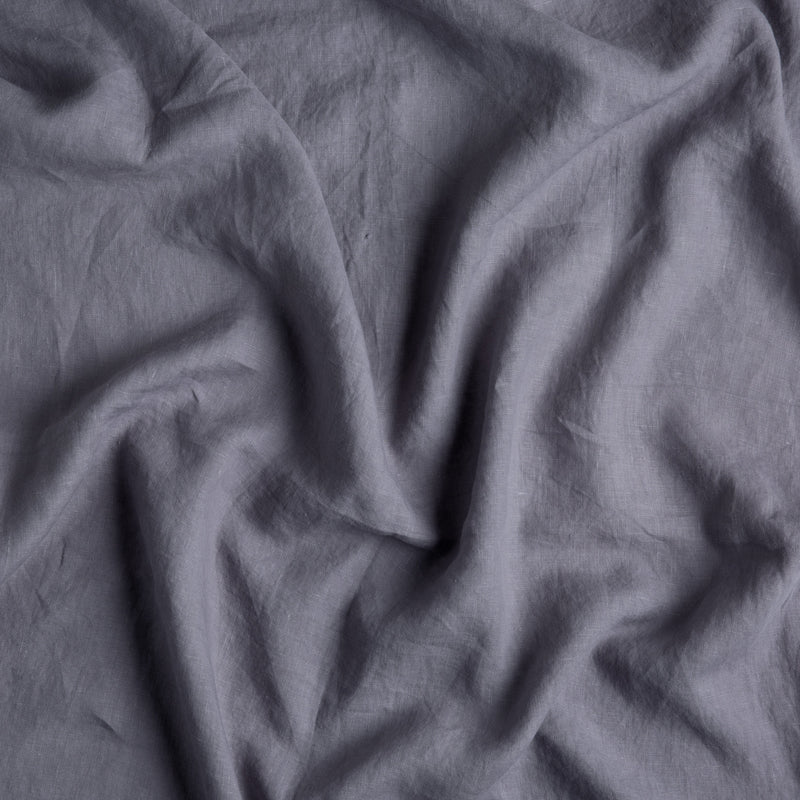 Linen Twin Duvet Cover | French Lavender | a close up of linen fabric in french lavender, a neutral violet tone.