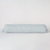 Linen Throw Pillow | Cloud | bolster against a white background.