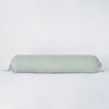 Linen Throw Pillow | Eucalyptus | bolster against a white background.