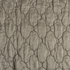 Luna Coverlet | Moonlight | A close up of quilted charmeuse fabric in moonlight, a saturated, cool, mid-dark grey tone.