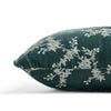 Lynette Throw Pillow | Eucalyptus | side view of pillow showing front and back, straight on against a white background.