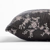 Lynette Throw Pillow | Fog | side view of pillow showing front and back, straight on against a white background.
