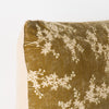 Lynette Throw Pillow | Honeycomb | Corner detail close-up, highlighting two-tone embroidery and linen back.