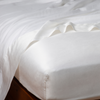 Seraphina Fitted Sheet | White | fitted and flat sheets - shown from top corner.