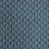 Silk Velvet Quilted Swatch | Cloud | A close up of quilted silk velvet fabric in cloud, a soft, subtle sky blue-grey.