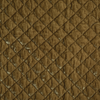 Silk Velvet Quilted Swatch | Honeycomb | A close up of quilted silk velvet fabric in honeycomb, a warm golden tone.