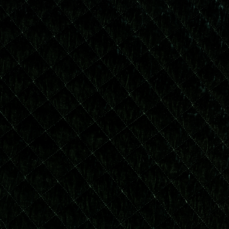 Silk Velvet Quilted Baby Blanket | Juniper | A close up of quilted silk velvet fabric in Juniper, a deep green tone.
