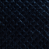 Silk Velvet Quilted Coverlet | Midnight | A close up of quilted silk velvet fabric in midnight, a rich indigo tone.