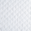 Silk Velvet Quilted Swatch | White | A close up of quilted silk velvet fabric in classic white.