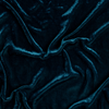 Loulah Sham | Cenote | A close up of silk velvet fabric in cenote, a vibrant, ocean-inspired blue-green.