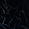 Carmen Sham | Midnight | A close up of silk velvet fabric in midnight, a rich indigo tone.