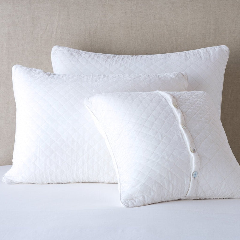 White quilted euro pillow shams sale