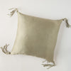 Taline Throw Pillow | Fog | overhead view on white background.