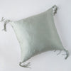 Taline Throw Pillow | Mineral | overhead view on white background.