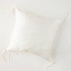 Taline Throw Pillow | Winter White | overhead view on white background.