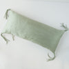 Taline Throw Pillow | Eucalyptus | overhead of 16x36 pillow against a white background
