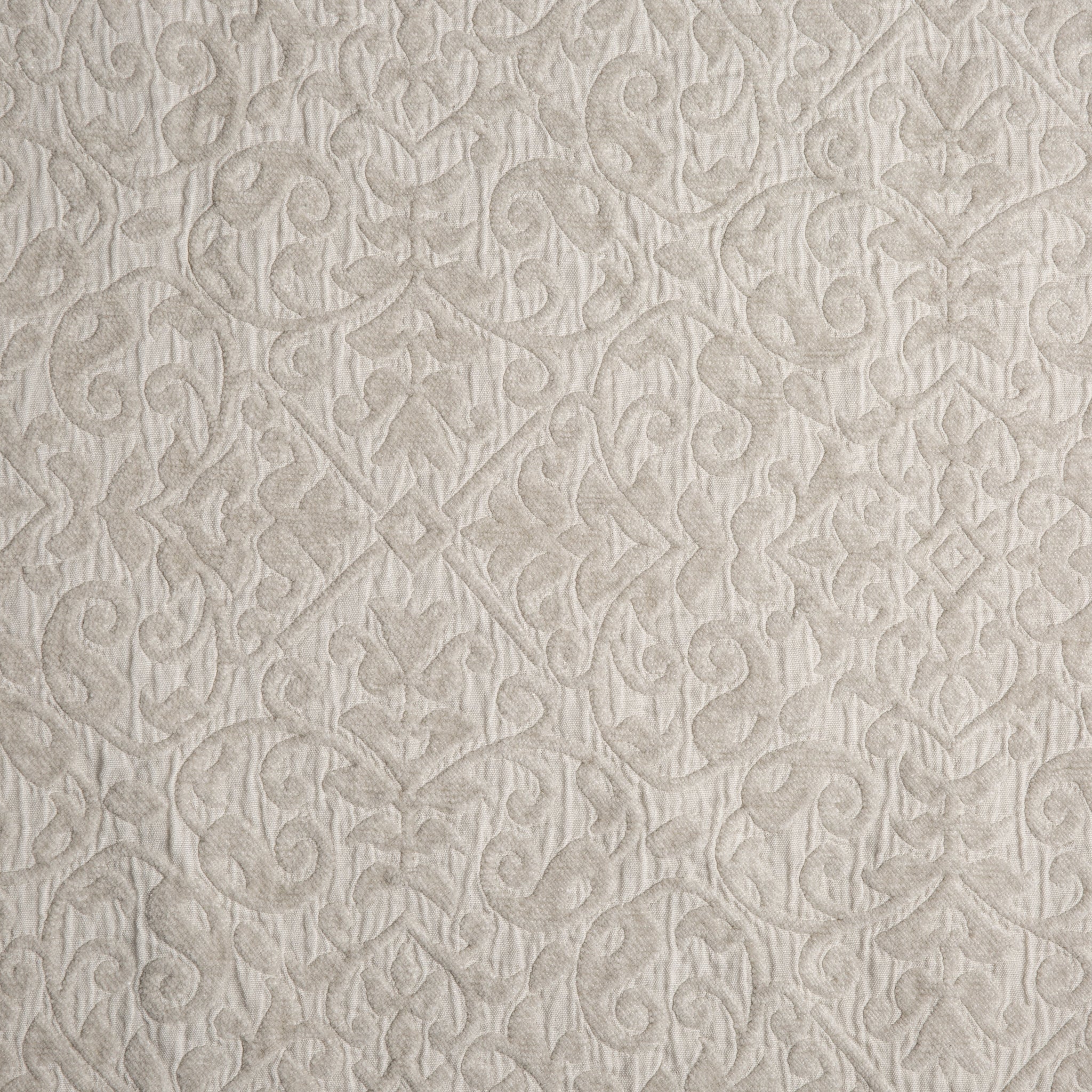 Vienna Throw Pillow | Parchment | A close up of cotton chenille fabric in parchment, a warm, antiqued cream.