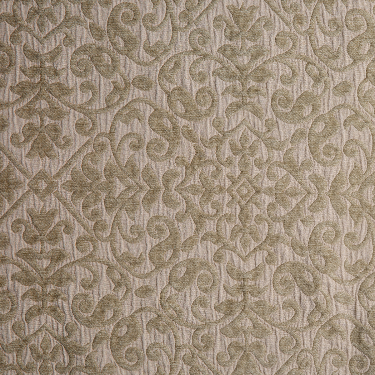 Vienna Swatch Card | Honeycomb | A close up of cotton chenille fabric in honeycomb, a warm golden tone.